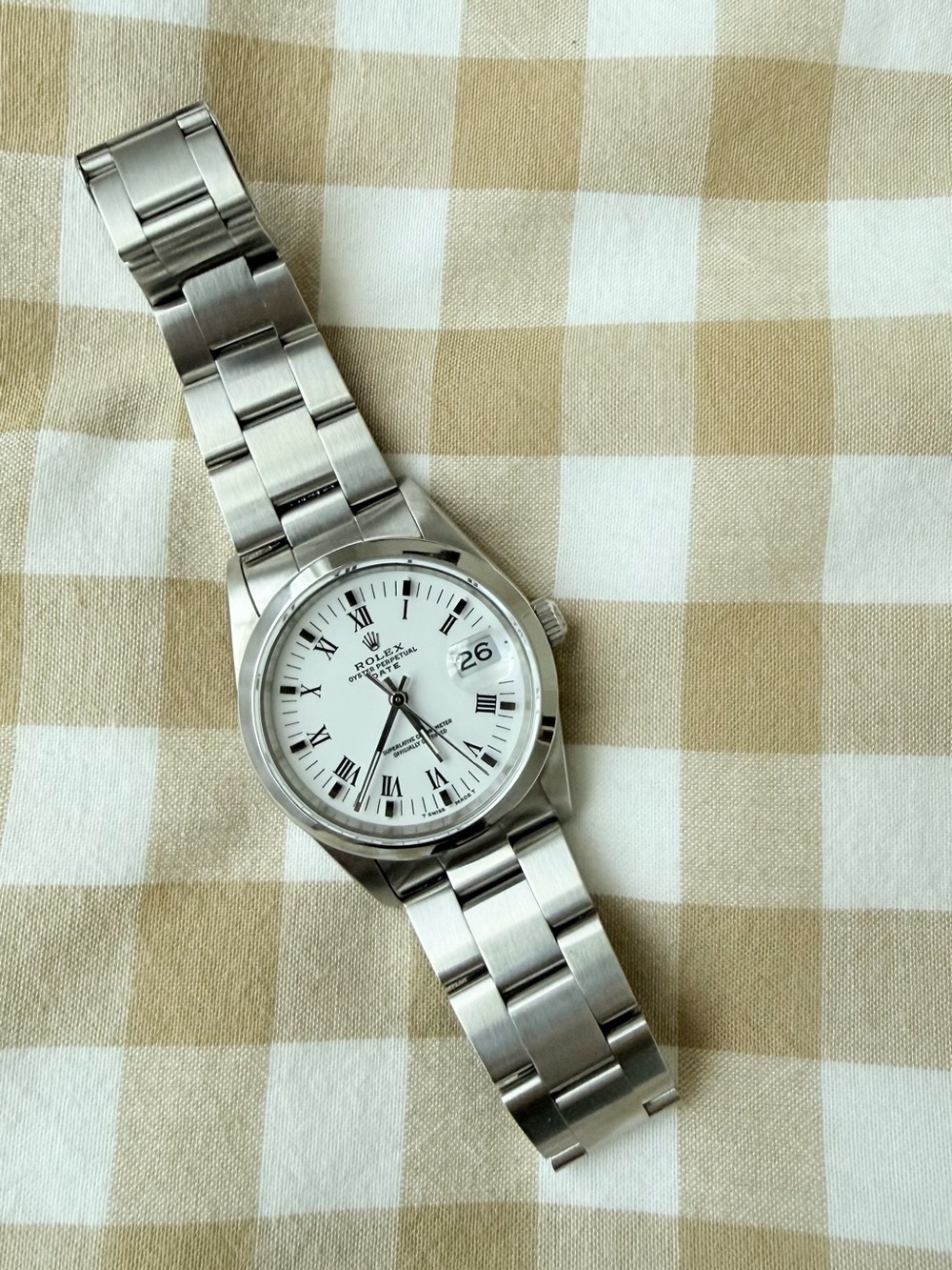 🥝 Rolex Oyster Perpetual Date 15200 – White Roman Dial – Box & Papers – EUC - Picture 8 of 12